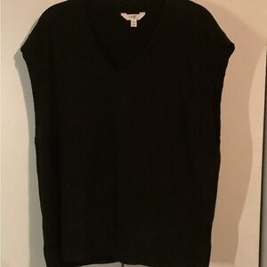 Terra & Sky Black Sleeveless V-neck Knit Sweater Vest NWOT